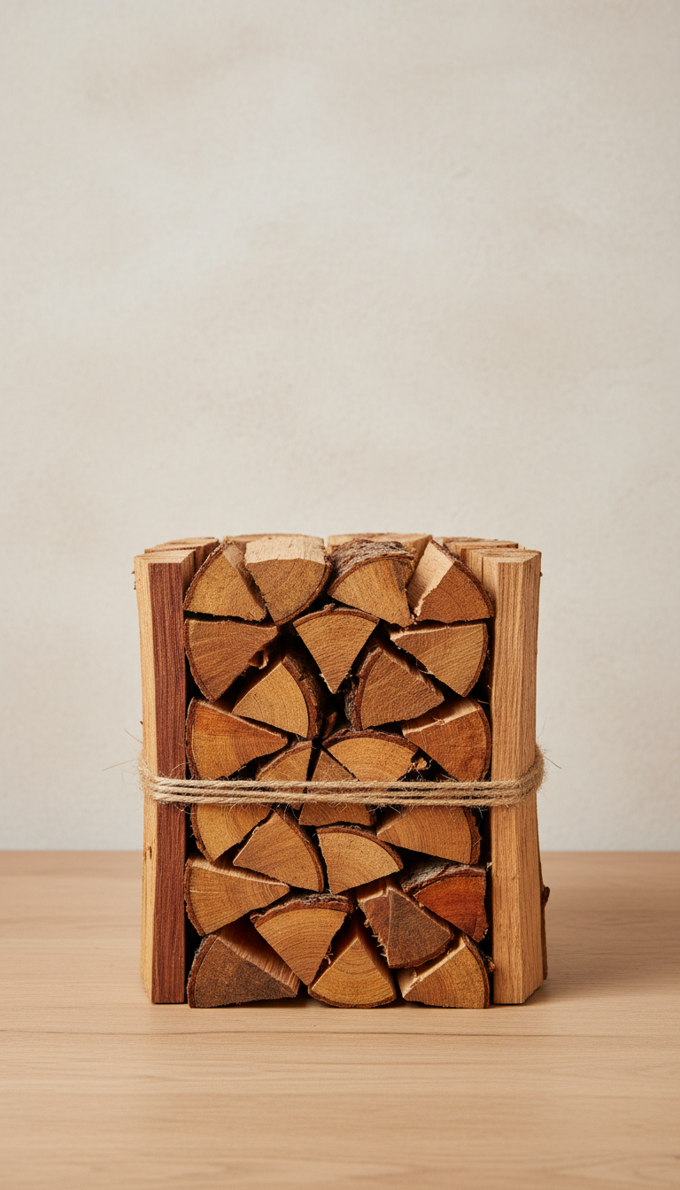 Bûches de bois dur séché au four