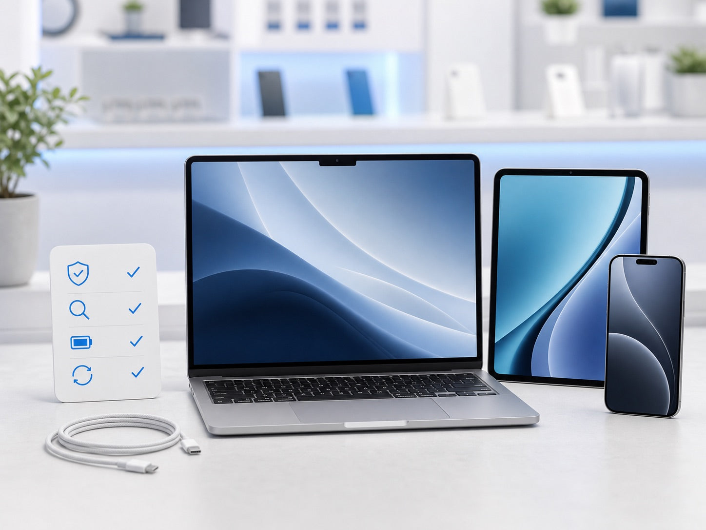 Mac, iPhone et iPad préparés avant achat